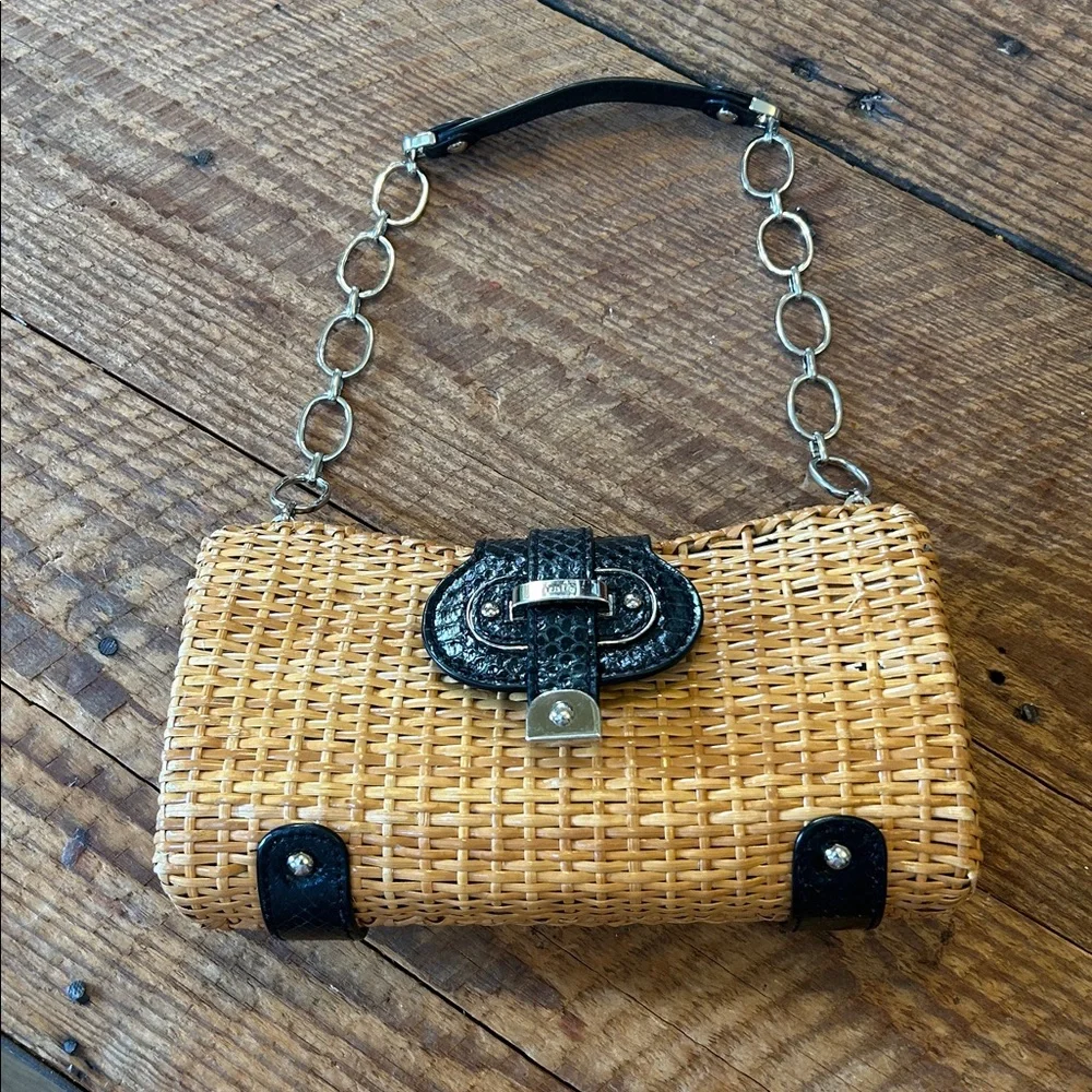 Rafe Straw Shoulder Bag